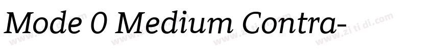 Mode 0 Medium Contra字体转换